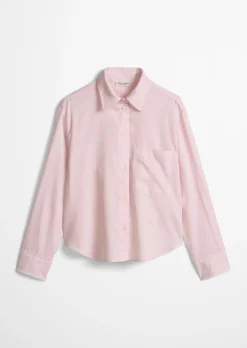 Bluse relaxed cropped aus Baumwoll-Satin