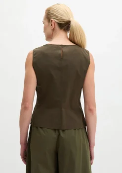 Blusen-Top shaped aus Popeline-Stretch
