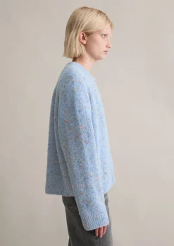 Bouclé-Cardigan relaxed aus Schurwolle-Viskose-Mix