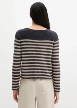 Bouclé-Pullover regular aus Organic Cotton-Mix