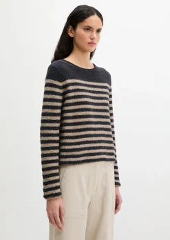 Bouclé-Pullover regular aus Organic Cotton-Mix