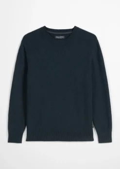 Bouclé-Pullover regular aus Bio-Baumwoll-Mix