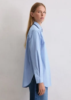Boyfriend Bluse aus Baumwoll-Premium-Popeline