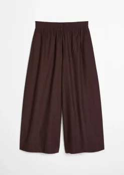 Broderie-Anglaise-Hose wide aus reiner Bio-Baumwolle
