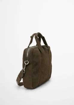 Business Bag aus softem Veloursleder