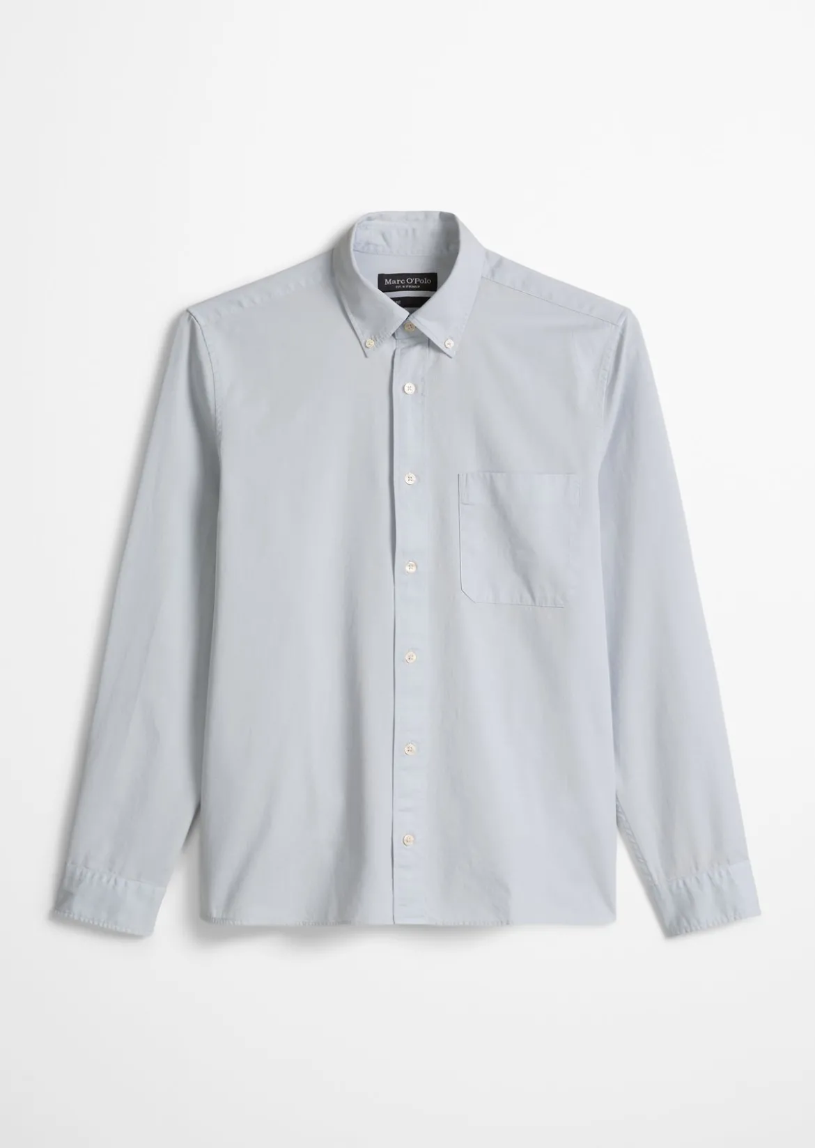Button-Down-Hemd regular mit recycelter Baumwolle