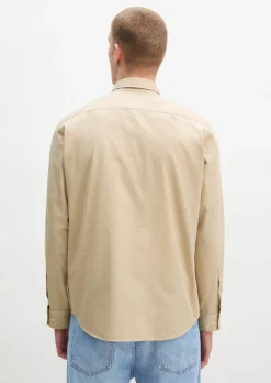 Button-Down-Hemd regular mit recycelter Baumwolle
