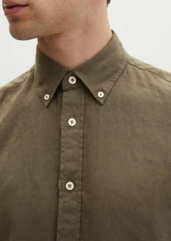 Button-Down-Hemd shaped aus reinem Leinen