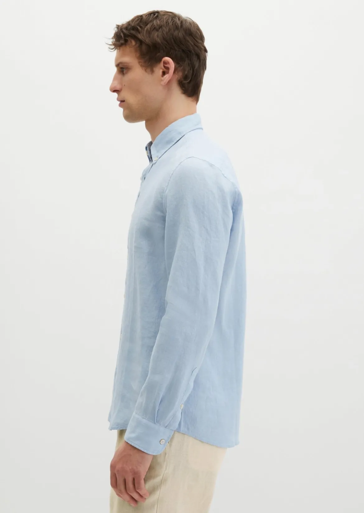 Button-Down-Hemd shaped aus reinem Leinen
