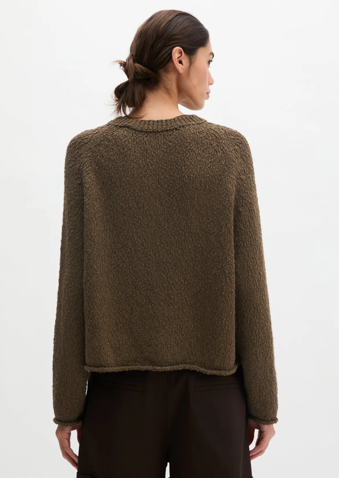Cardigan oversized aus Heavy Cotton Slub-Garn