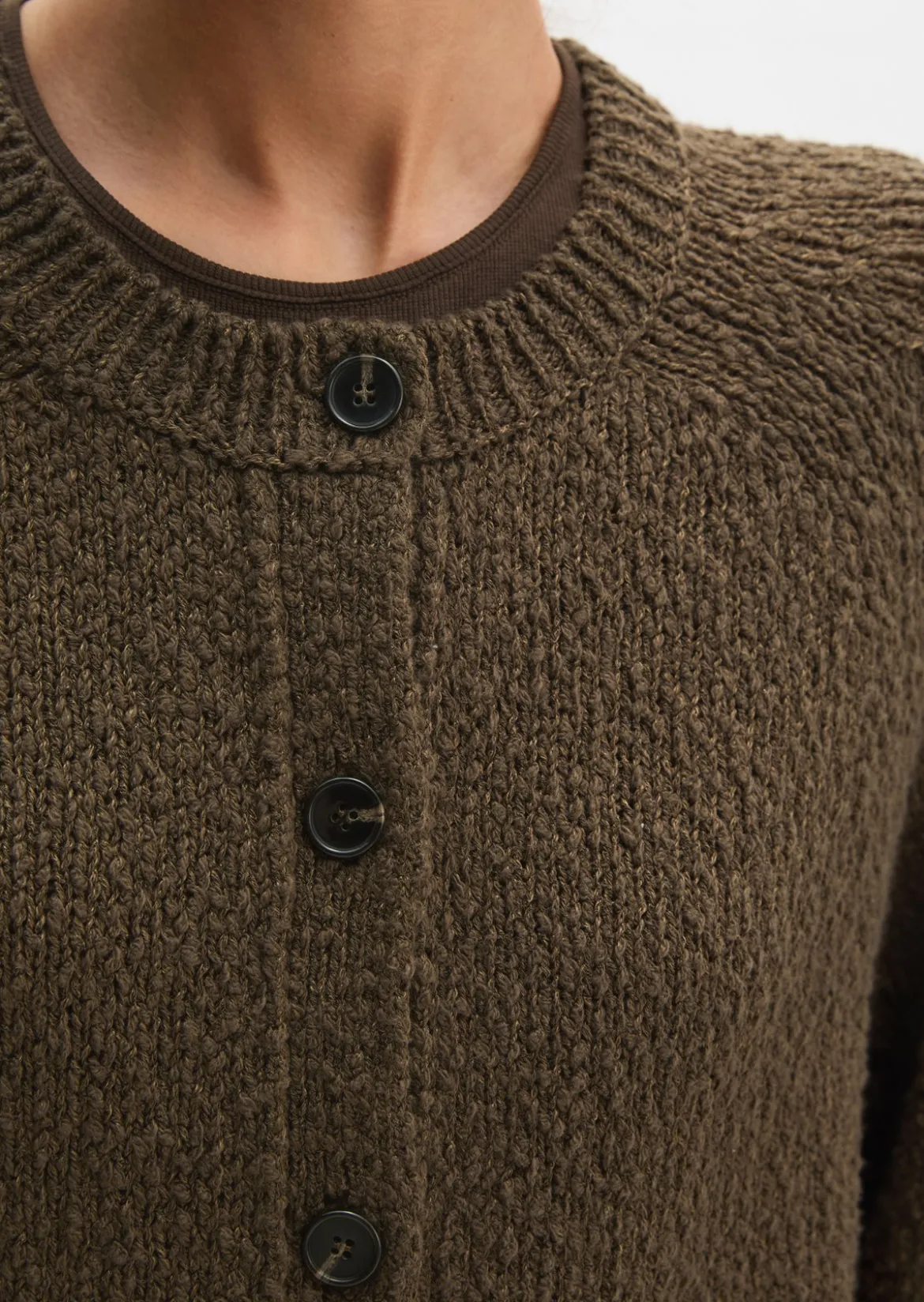 Cardigan oversized aus Heavy Cotton Slub-Garn