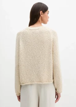 Cardigan oversized aus Heavy Cotton Slub-Garn