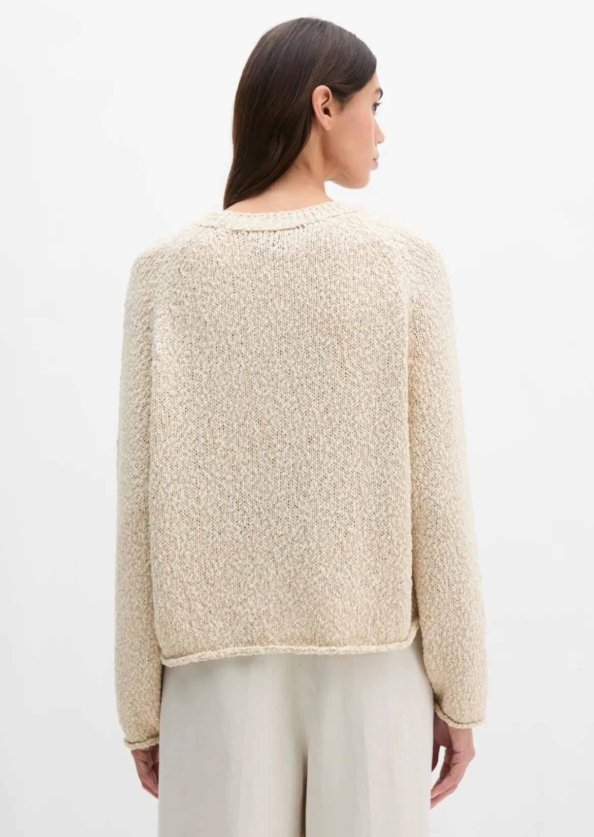 Cardigan oversized aus Heavy Cotton Slub-Garn