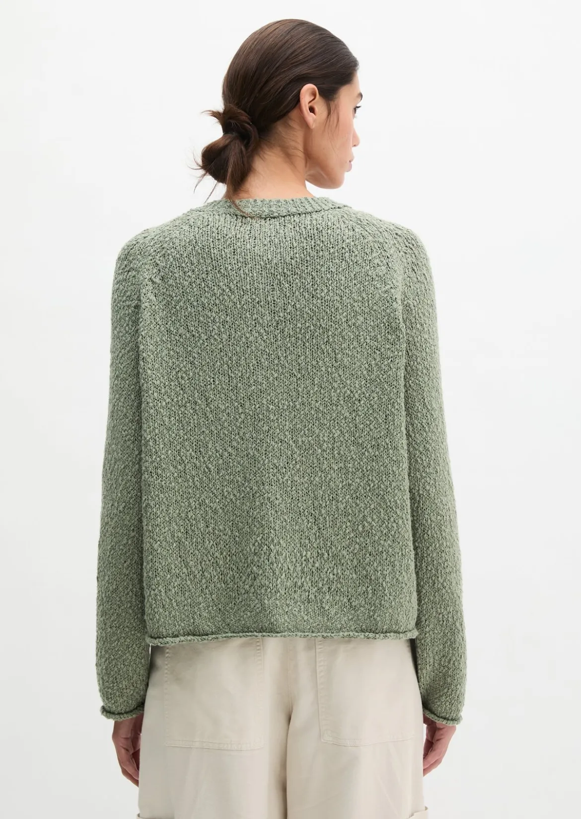 Cardigan oversized aus Heavy Cotton Slub-Garn