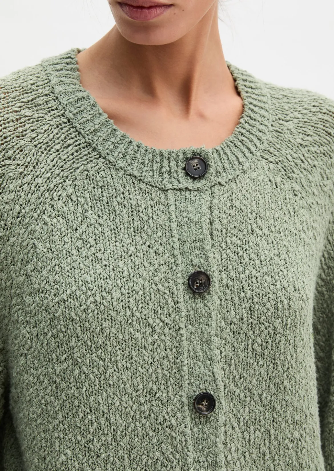 Cardigan oversized aus Heavy Cotton Slub-Garn