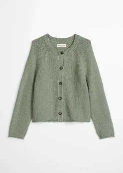 Cardigan oversized aus Heavy Cotton Slub-Garn