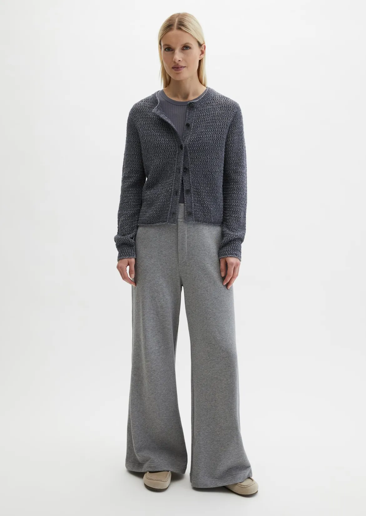 Cardigan regular aus Bi-Color-Garn