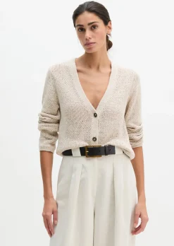 Cardigan slim aus Bändchengarn
