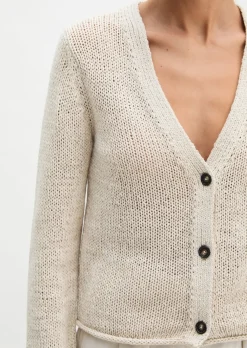 Cardigan slim aus Bändchengarn