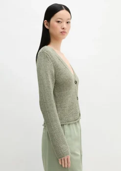 Cardigan slim aus Bändchengarn