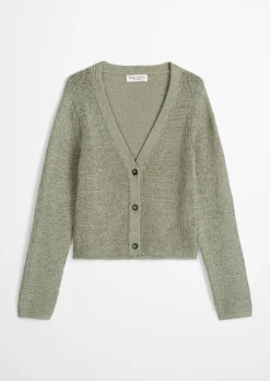 Cardigan slim aus Bändchengarn