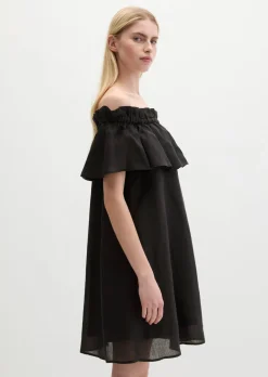 Carmen-Kleid loose aus weicher Ramiefaser