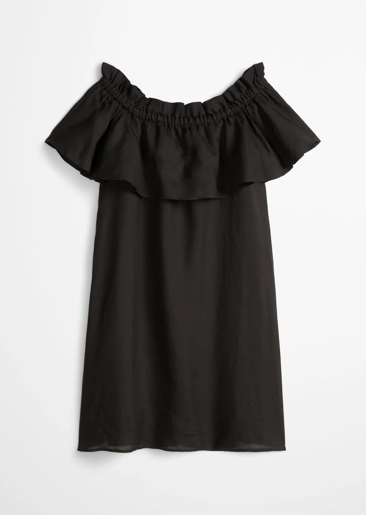 Carmen-Kleid loose aus weicher Ramiefaser