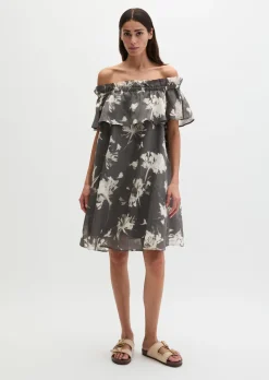Carmen-Kleid loose aus weicher Ramiefaser