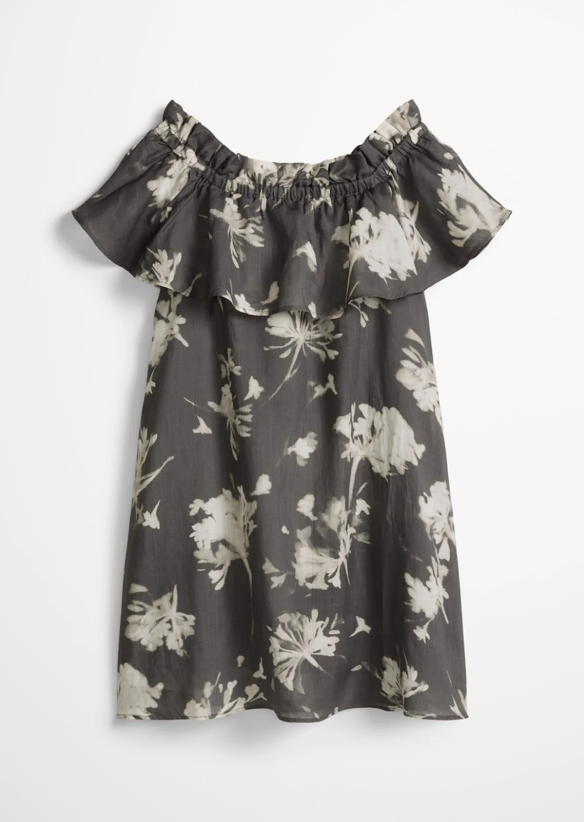 Carmen-Kleid loose aus weicher Ramiefaser