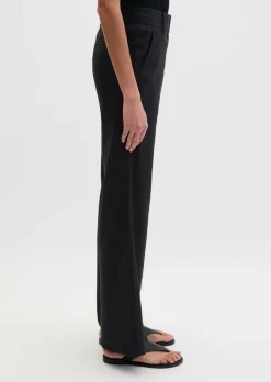 Chino flared aus Viskose-Leinen-Stretch