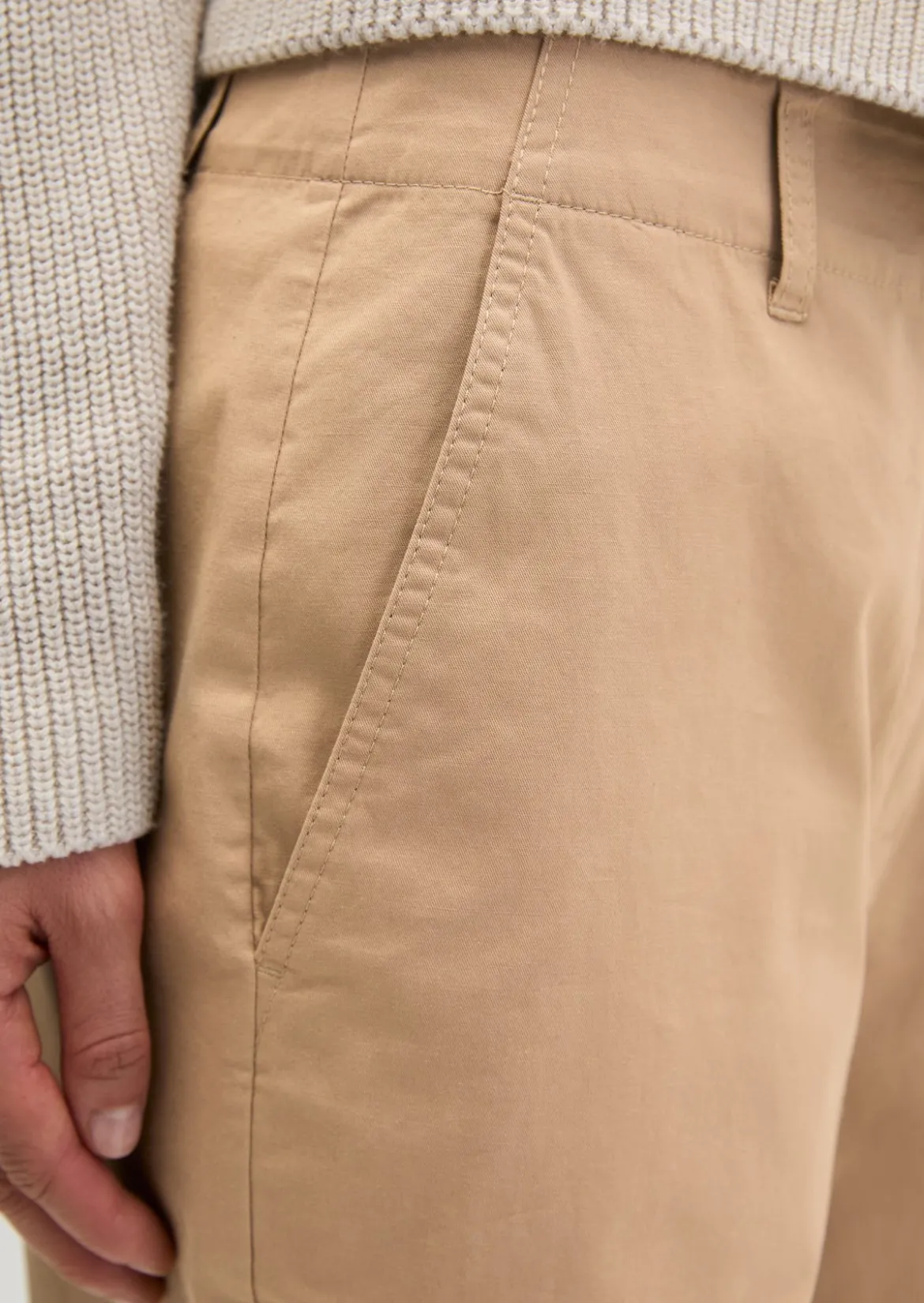 Chino Model Lande wide aus stretchigem Organic Cotton-Twill