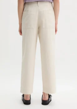Chino Model Lande wide aus Organic Cotton-Lyocell-Leinen-Mix