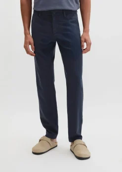 Chino Model Mossbo Jogger wide aus TENCEL™ Lyocell -Leinen-Mix