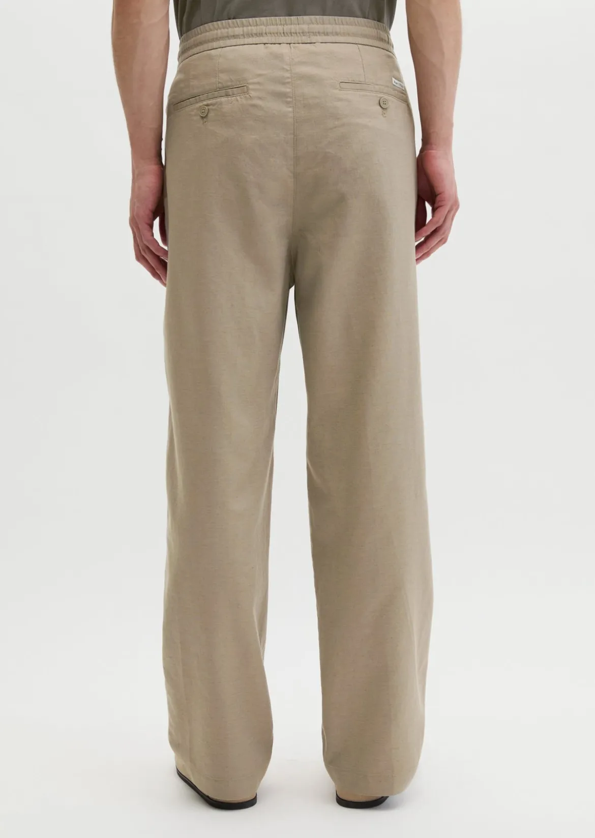 Chino Model Mossbo Jogger wide aus TENCEL™ Lyocell -Leinen-Mix