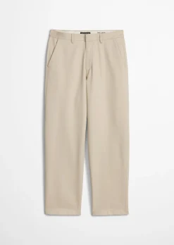 Chino Model Mossbo wide aus elastischem Bio-Baumwollsatin