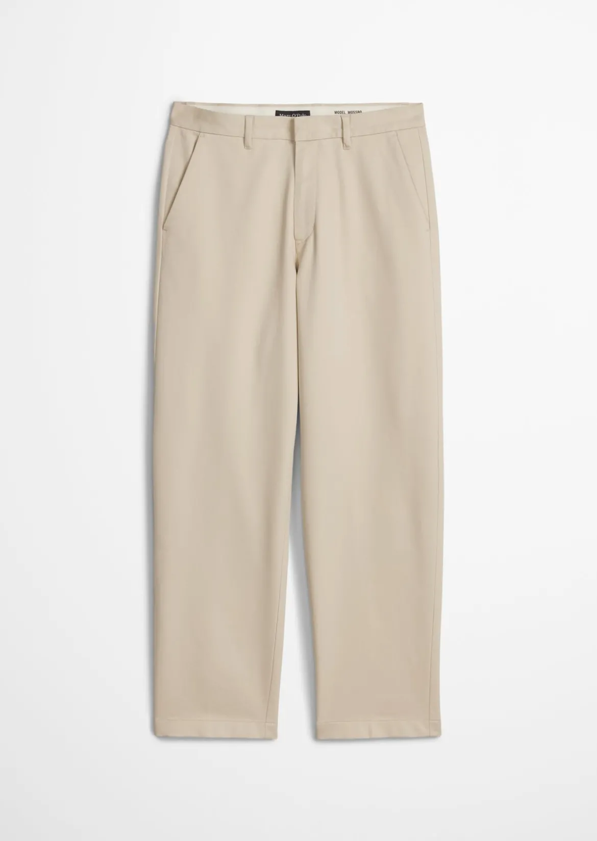 Chino Model Mossbo wide aus elastischem Bio-Baumwollsatin