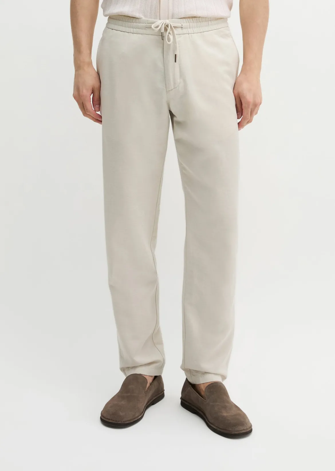 Chino Model Osby Jogger tapered aus Lyocell-Leinen-Mix