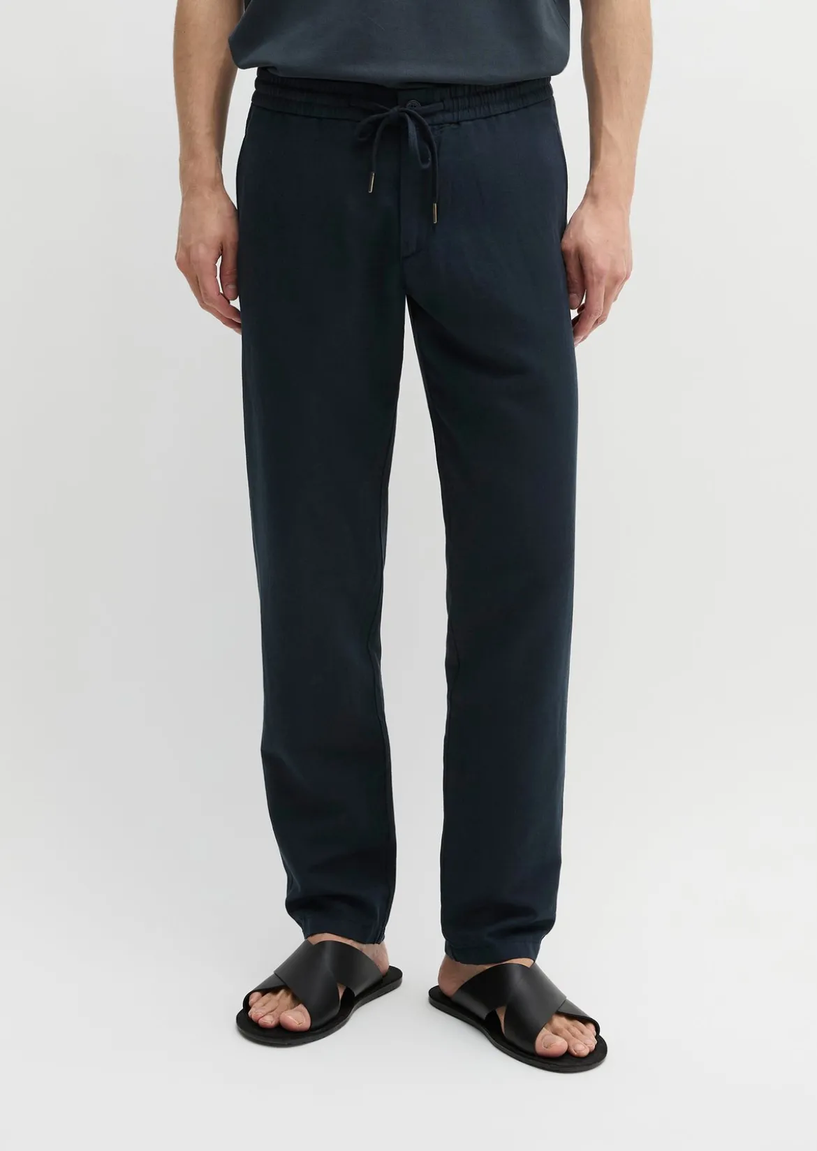 Chino Model Osby Jogger tapered aus Lyocell-Leinen-Mix