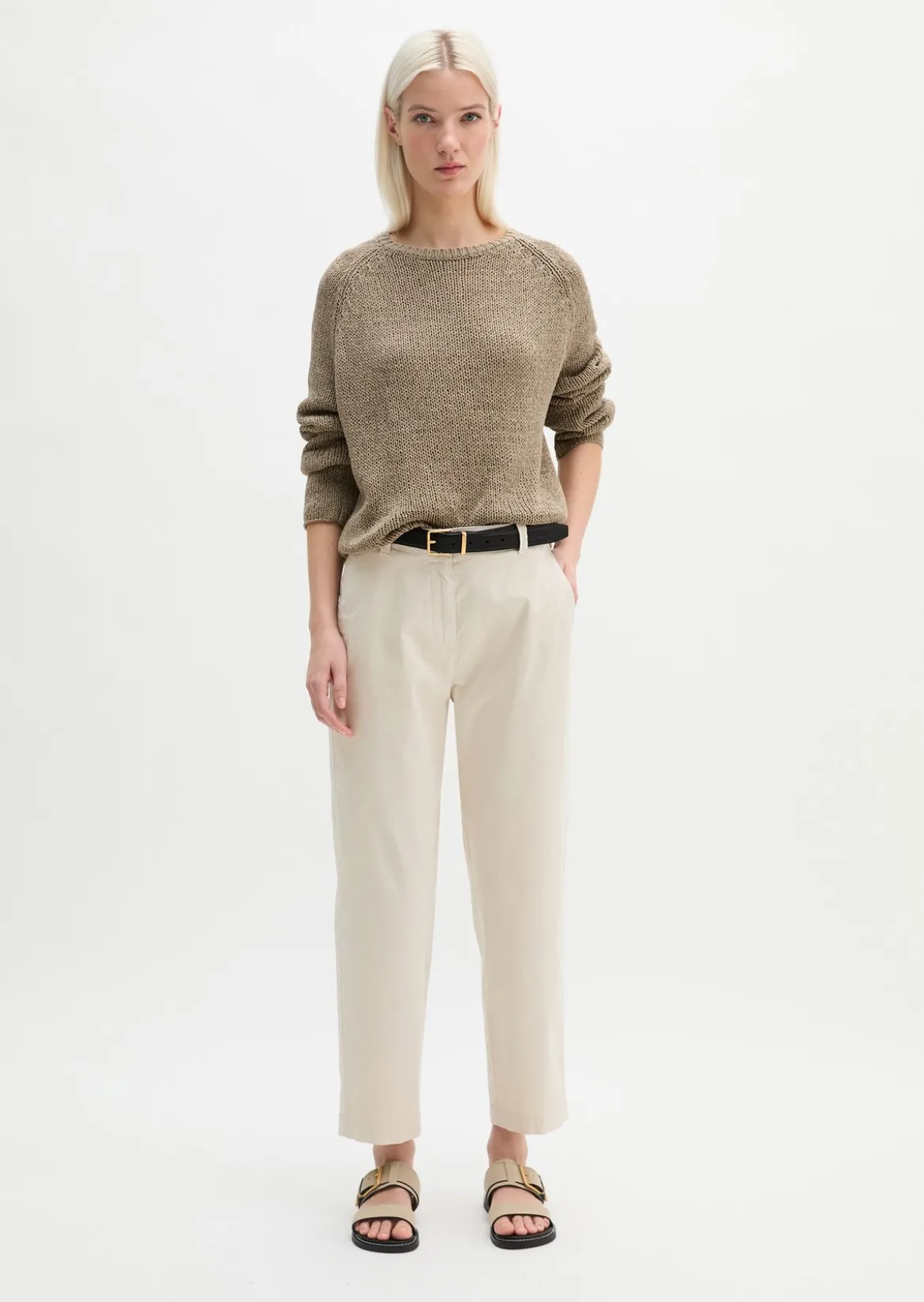 Chino Model Rimka tapered aus Baumwoll-Stretch-Twill