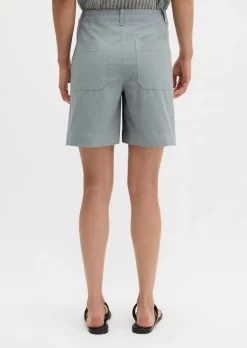 Chino-Shorts Model Lande wide aus Organic Cotton-Lyocell-Leinen-Mix