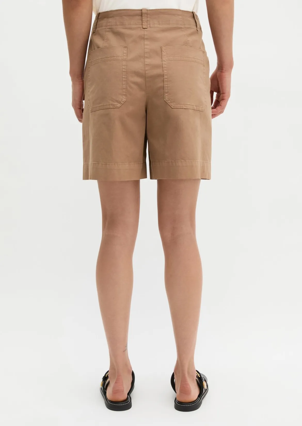 Chino-Shorts Model Lande wide aus Organic Cotton-Lyocell-Leinen-Mix