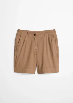 Chino-Shorts Model Lande wide aus Organic Cotton-Lyocell-Leinen-Mix
