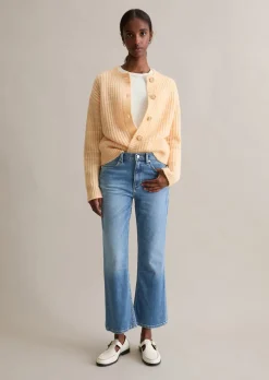 Chunky-Cardigan cropped aus weichem Wolle-Mix