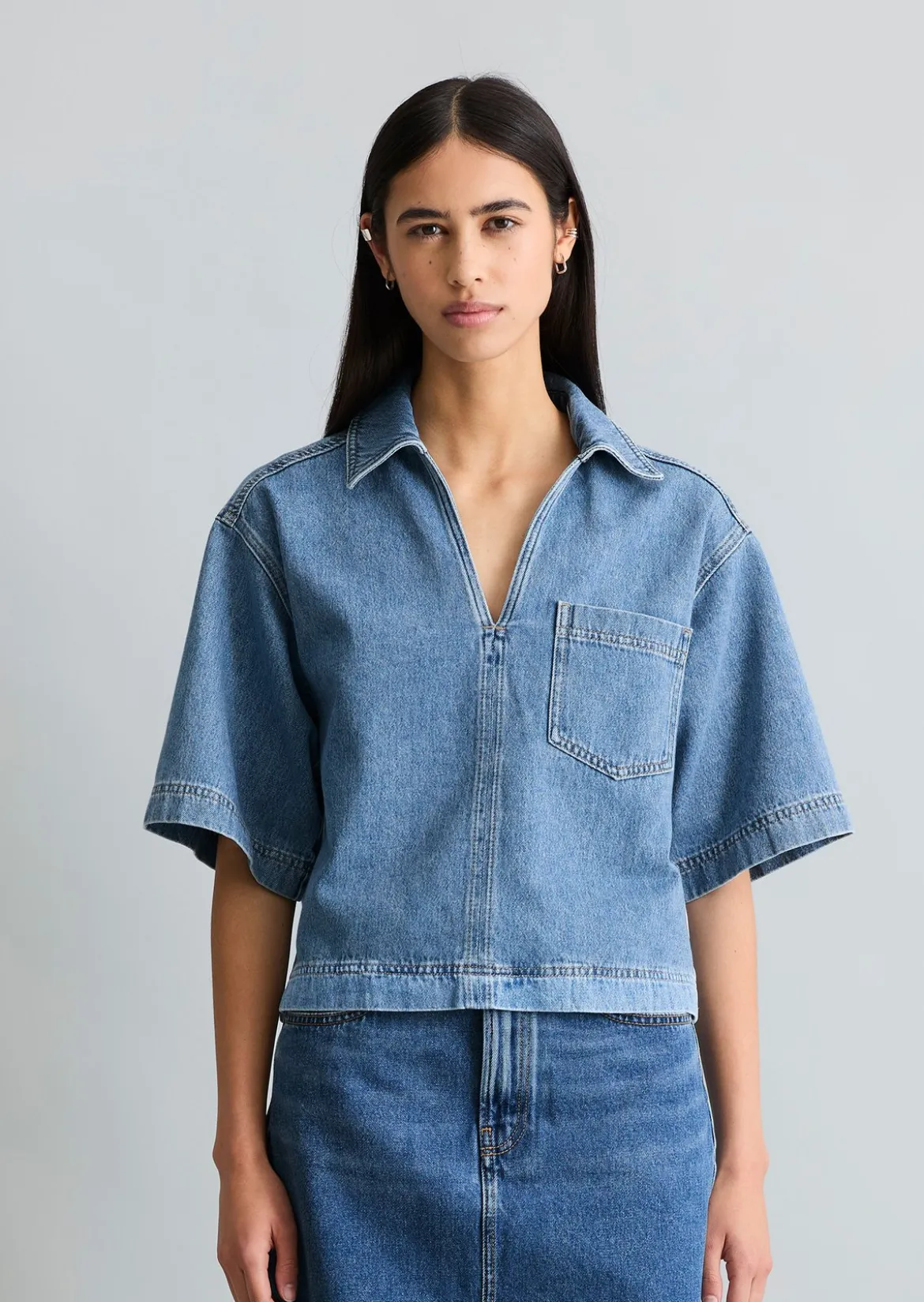 Crayfish Capsule Jeans-Tunika, Relaxed Fit aus reinem Organic Cotton