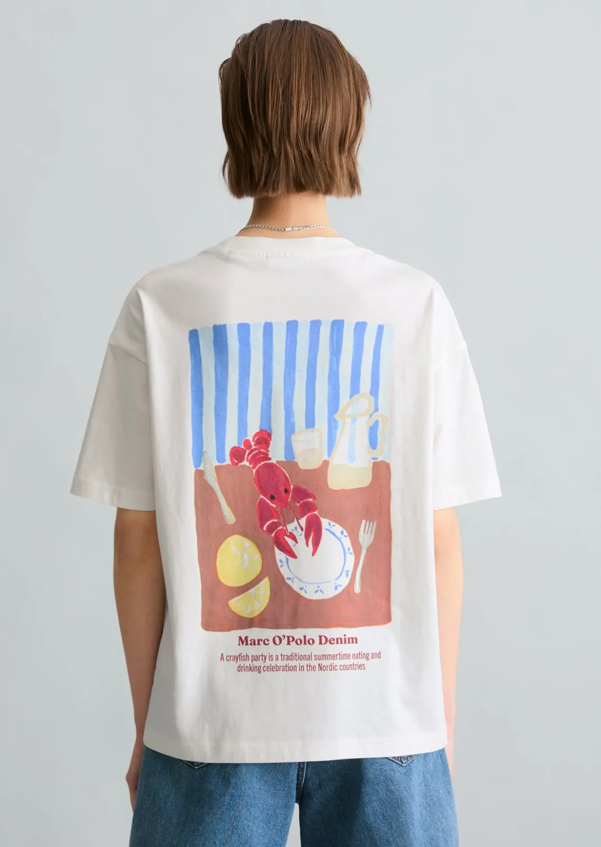 Crayfish Capsule T-Shirt, Backprint, Relaxed Fit aus Organic Cotton