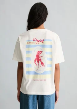 Crayfish Capsule T-Shirt, Backprint, Relaxed Fit aus Organic Cotton