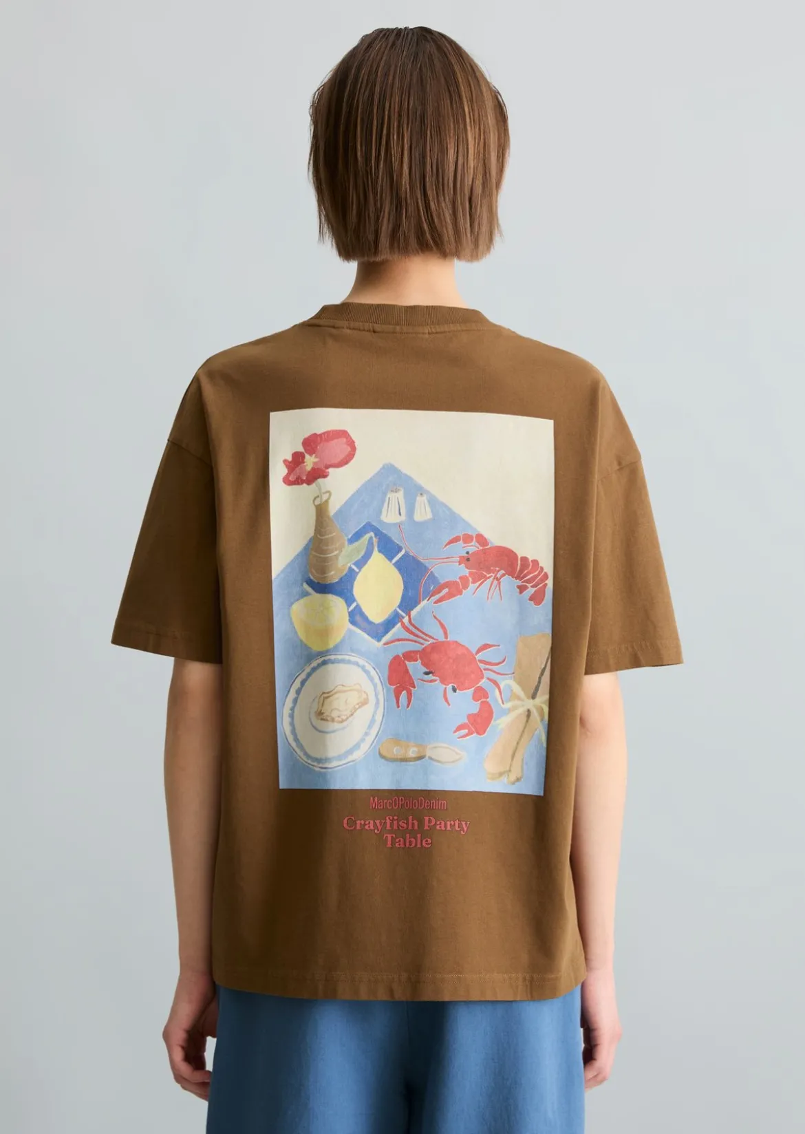 Crayfish Capsule T-Shirt, Backprint, Relaxed Fit aus Organic Cotton