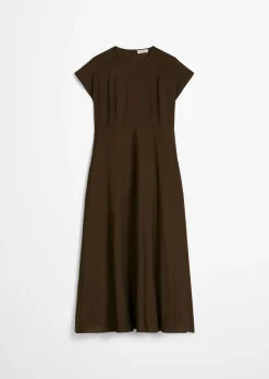 Crinkle-Kleid regular aus Viskose-Mix