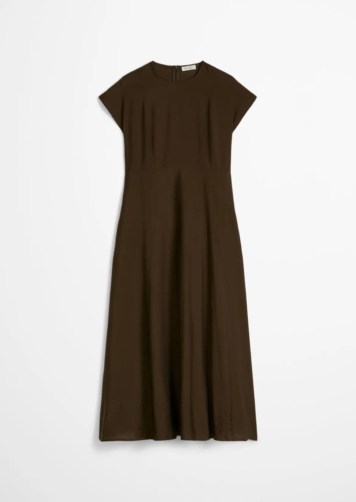 Crinkle-Kleid regular aus Viskose-Mix