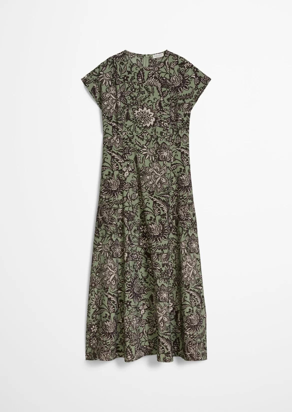 Crinkle-Kleid shaped aus bedrucktem Viskose-Mix